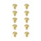 Cadon 1.2" Diameter Brushed Gold Mushroom Knob Multipack (Set of 10)